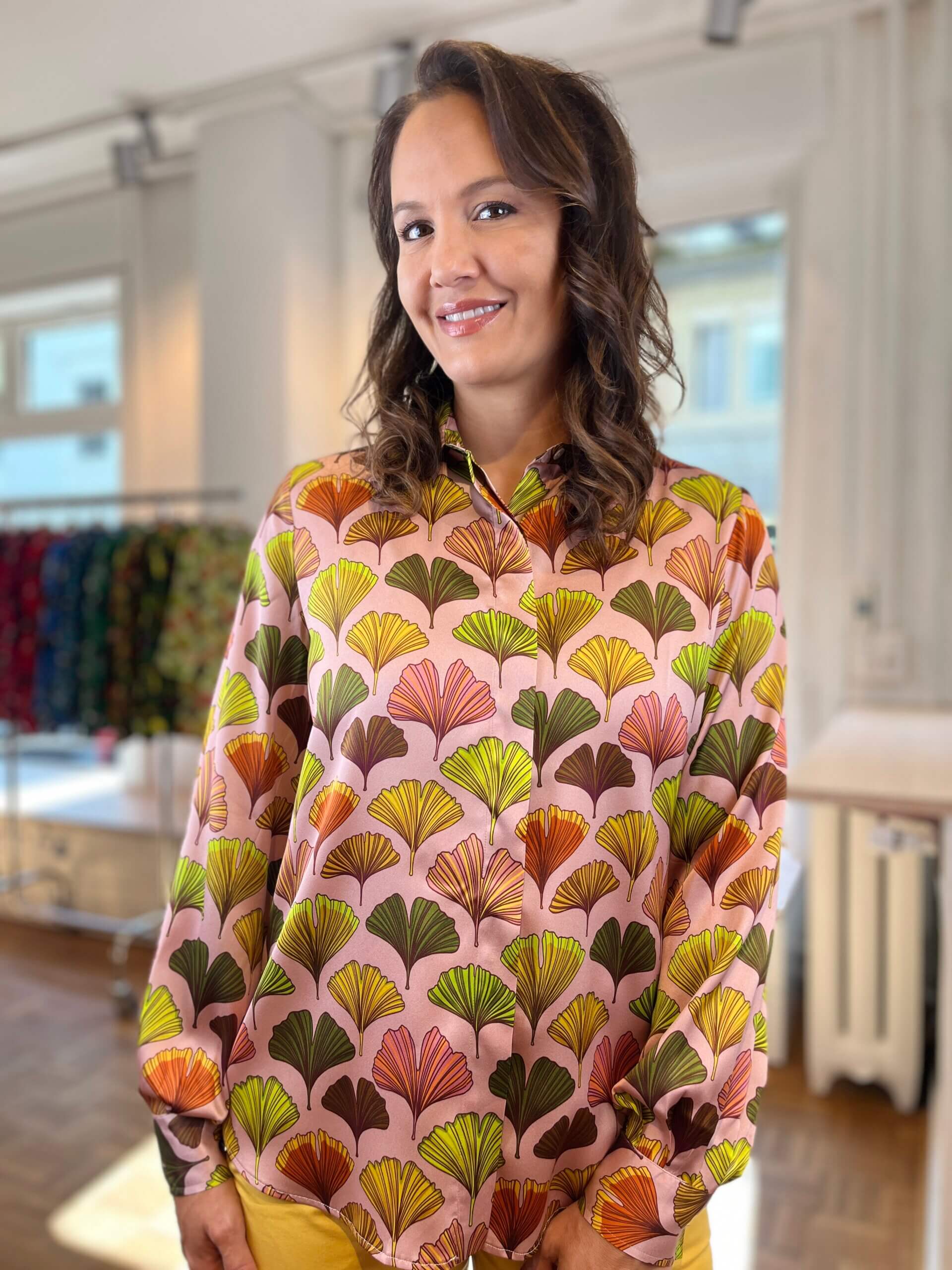 Ginkgo- Silk Blouse