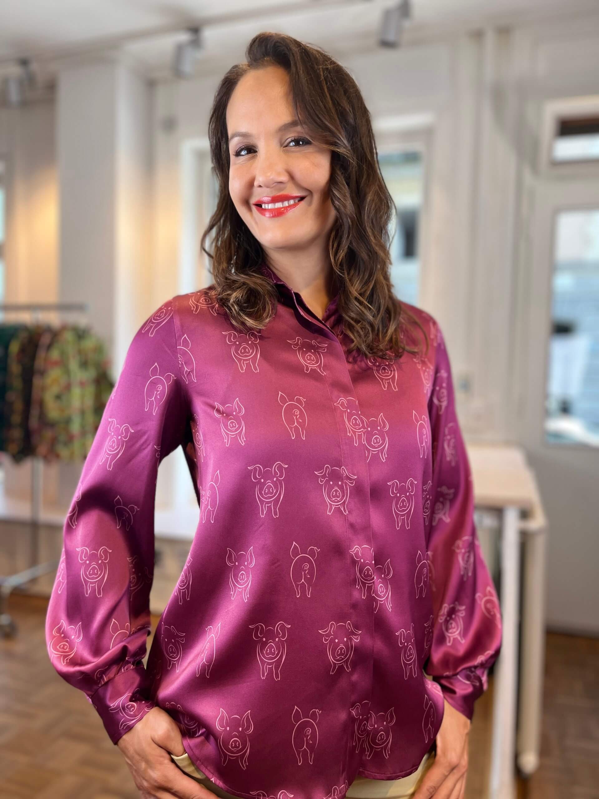 Adult Pigs – Silk Blouse