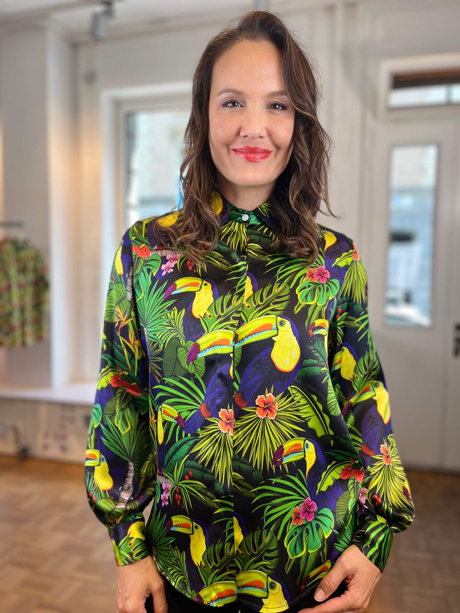 Toucan- Silk Blouse